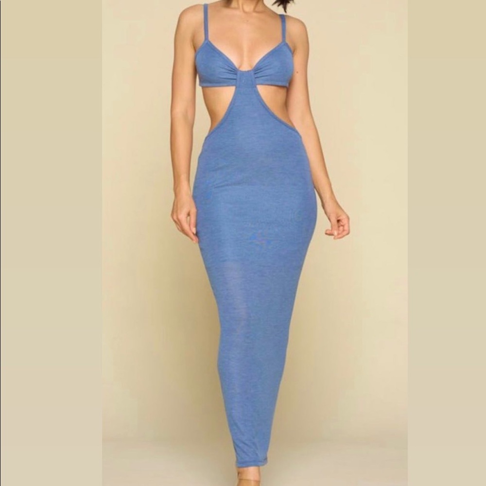 Denim cropped trending dress